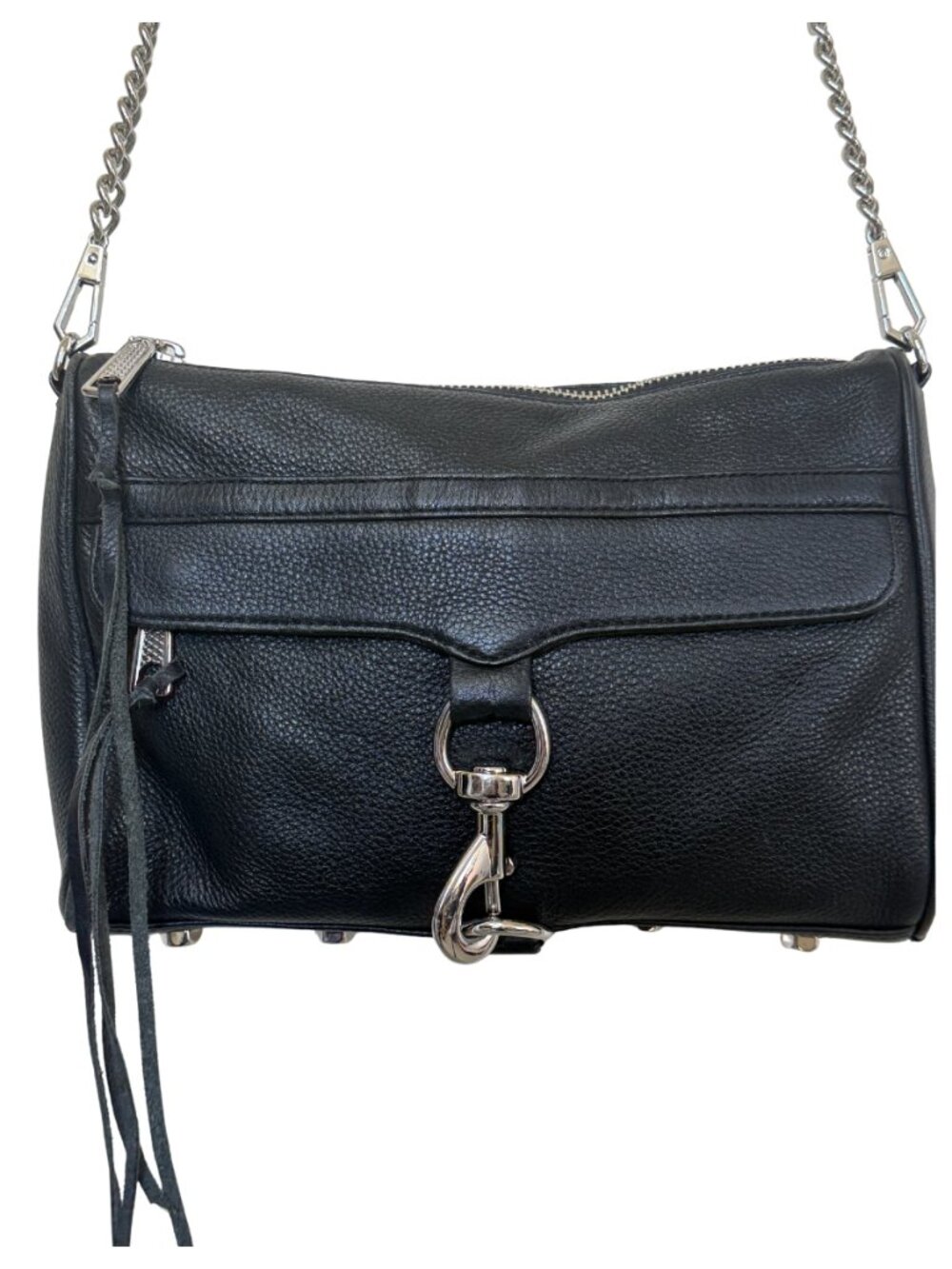 Rebecca Minkoff Black Pebbled Leather Crossbody | Off-Duty Model